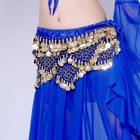 Women Sweet Bellydance Hip Scarf Gold Coins Skirts Wrap Noisy Festival Dance