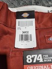 Dickies Men s Work Pants 874 Original 34x32 Fired Brick Color
