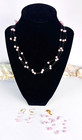 Lee Sands Hawaiian Pale Pink Genuine Pearl Necklace bracelet earring Set Vintage