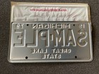 Rare 1979 Nos Michigan Sample License Plate All Original Very Nice Tough Plate