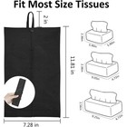 Black Toilet Paper Holder Travel Napkin Dispenser Reusable Cloth Tissue Box