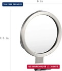 Ettori Shower Mirror Fogless For Shaving With Razor Holder  Powerful Lock Suctio
