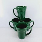 Set 4 Latte Bistro Mug Cup Jade Green Fiesta 18 Oz New