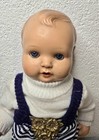 Antique Cellba Doll 35cm Celluloid Sleep Eyes Cloth Body Circa 1940 Rare