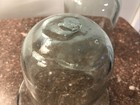Antique French Hand Blown 5    Green Glass Garden Bell Cloche W  Pontil Lot Of 2