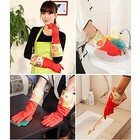 Kitchen Rubber Cleaning Gloves With Warm Lining Household Thickening Pu Water   