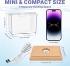 Mini Fish Tank Kit With Led Light Base  0 2 Gallon Tank With Artificial Plants