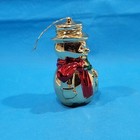 Vintage Christmas Ornament Snowman Plastic