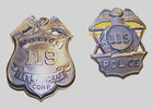 Vintage obsolete  Bell Aircraft Corp  Both Chest And Hat Matching Police Badges