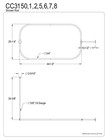 Kingston Brass Cc3152 Rectangular Shower Rod For Clawfoot Tub  Polished Brass