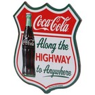 Coca Cola Highway Sign Metal Magnet  4  X 4  