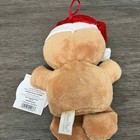 Dan Dee Holiday Gingerbread With Santa Hat And Embroidered Tree Belly Plush