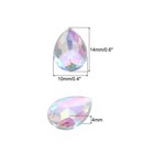100pcs Flat Back Acrylic Teardrop Gems 10x14mm Rhinestones  Multicolor