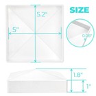 Hiceeden 12 Pack 5  X Vinyl Fence Post Caps  Pyramid Pvc Deck White