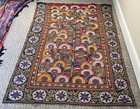 Vintage Kutch Embroidery Mirror Work Chakla Wall Hanging Tree Of Life Indian