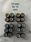 Hot Wheels - 1 64 Wheels   Rubber Tires  10 Sets  Real Riders Lip Mixed Lot