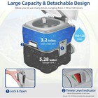 Portable Toilet 5 28 Gallon Porta Potty W level Indicator Hand Sprayer Rv Travel