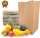 Large Heavy Duty Brown Paper Grocery Bags 57 Lb Basis Weight 12x7x17 Inch   