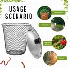 2 4pack In Ground Compost Bin Outdoor Metal Worm Compost Bin With Lid Recycling