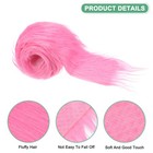 Faux Fur Fabric Precut Strips  59x4 Inch For Diy Crafts Christmas  pink 