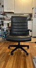 Knoll Richard Sapper Executive Office Chair Black Leather High Back