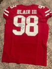 2017 San Francisco 49ers Ronald Blair  98 Game Worn Red Jersey Nike Appalachian