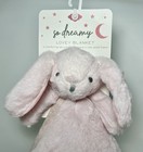 So Dreamy Light Pink Bunny Baby Security Blanket Lovey Cozy Plush New Rabbit