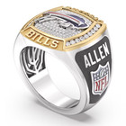 Buffalo Bills Josh Allen True Fan 1 2 Ct Diamond Two-tone Gold   925 Silver Ring