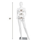 Costway 5 8ft Female Mannequin Plastic Full Body Dress Form Display W base White