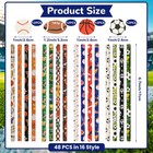 48 Pcs Sports Pencils And Erasers Assortment Birthday Gift Student School Set