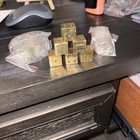 Brass Dice Lot Of 2  Vintage Gambling Squared Cube 5 8 