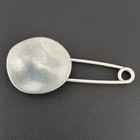 Vintage Modernist Pewter Brooch Base Large Safety Pin Kilt Shawl Finding