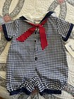 Vintage 3 Lot Baby Clothes Romper Pooh Disney Puzzle Sailor Nwt 12m 18m