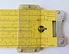 Vintage Pickett Slide Rule N4-es Dual Base   Brown Leather Case 1959 Made In Usa
