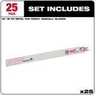 Milwaukee 48-00-8789 Super Sawzall Blade 18 Tpi 12  Length  Torch  25 Pack