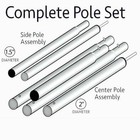Commercial Heavy Duty Aluminum 20x30 Pole Tent Set Side And Center Poles