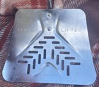 Vintage Ekco Wide Slotted Large Spatula Flipper Lifter Chrome Wood
