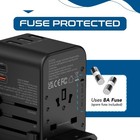 Universal Travel Adapter 35w Power Plug Usb C Pd Qc Fast Charger International