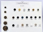 25 Vintage Glass Buttons Shank Back Matching Design Mixed Colors Card Cbc Lot E