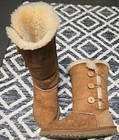 Ugg Australia Women s Bailey Button Triplet Suede Fur Boots Size 4