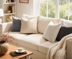 Pack Of 4 Throw Pillow Covers 18x18 Inch Chenille Textured Neutral Grey Soft 