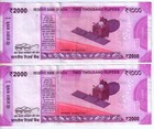 Extreme Rare 2000 Rupees Super Fancy 999999-1000000 Number 2 Unc Notes