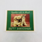 Vtg Wright Card Co  Anniversary Card    opposites Really Do Attract    Cat   Dog P1
