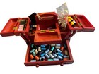 Vintage Wooden Accordion Fold Out Sewing Box Great Condition