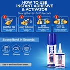 Ca Glue With Activator 3x4 5oz 3x16 9 Floz Instant Bond Professional Cyanoacry