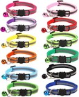 Cat Collar With Bell 12pack Reflective Breakaway Adjustable Kitten Petsafety Set