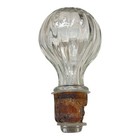 Vintage Retro Style 3 Sided Clear Glass Decanter Bottle Thick Glass