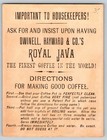 Royal Java Victorian Trade Card - Girls W  Pitcher And Covered Sugar Bowl
