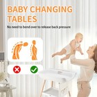 Baby Changing Table  Changing Station For Nursery  Adjustable Height Diaper S   
