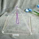 12 Inch Clear Crystal Singing Pyramid Bowl Quartz For Sound Healing Bath Energy